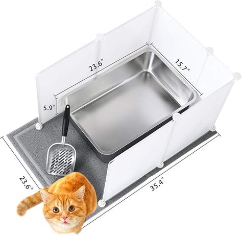 stainless steel litter box xxl|extra large covered litter boxes.